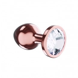 Korek Analny Diamond Shine S z Kryształowym Blaskiem – Różowe Złoto