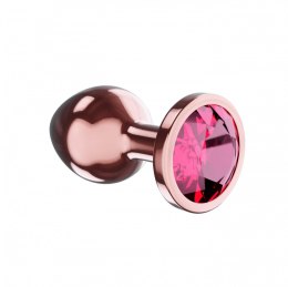 Luksusowy Plug Analny Diamond Ruby Shine S Różowe Złoto