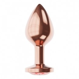 Luksusowy Plug Analny Diamond Ruby Shine S Różowe Złoto