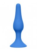 Smukły plug analny Slim – mały, niebieski