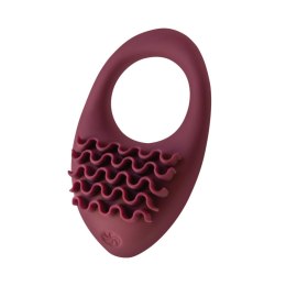 Stellar Wine Red – Ładowany wibrujący pierścień erekcyjny Pure Passion