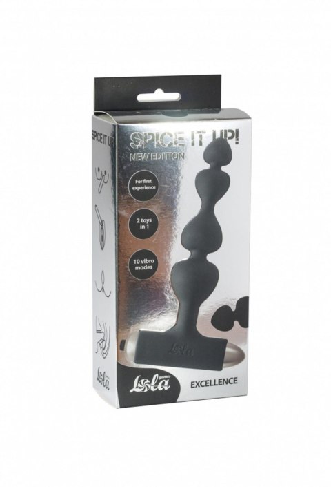 Wibracyjny Plug Analny Excellence „Spice It Up” – Edycja Czarna