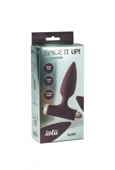 Wibrujący korek analny Glory Spice It Up – Nowa Edycja w kolorze głębokiego wina