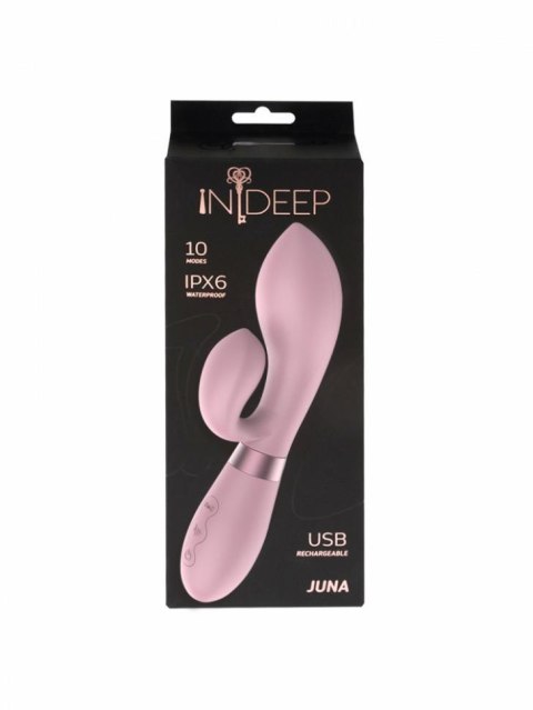 Wibrator Juna Pink Indeep – Króliczek z Podwójną Stymulacją i Ładowaniem USB