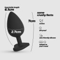 CRUSHIOUS CUORE – Mały plug analny z czterema wymiennymi kryształkami