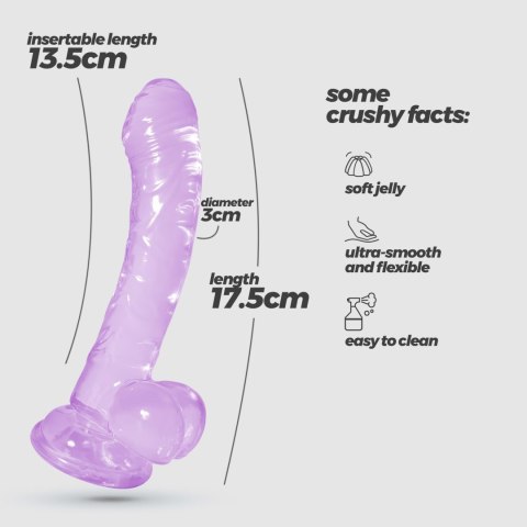 Crushious Hudini – Fioletowe Dildo Analne z Delikatnego Żelu