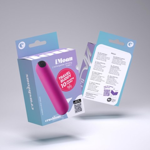 Crushious iMoan – Różowy Miniwibrator Bullet z Ładowaniem USB