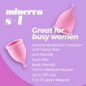Eleganckie Kubeczki Menstruacyjne Minerva S + L z Praktycznym Woreczkiem