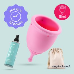 Crushious Minerva XS – kubeczek menstruacyjny z woreczkiem i płynem do czyszczenia akcesoriów 150 ml