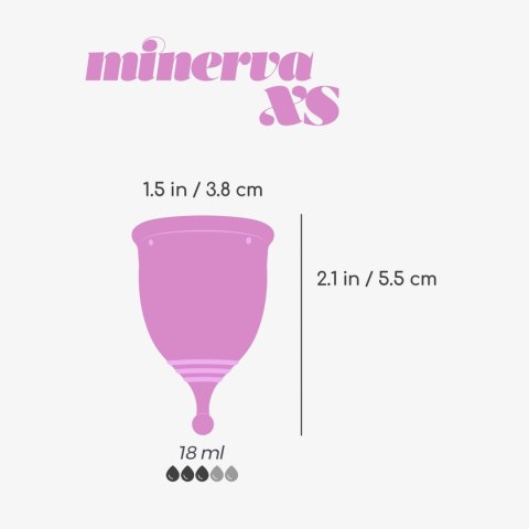 Crushious Minerva XS – kubeczek menstruacyjny z woreczkiem i płynem do czyszczenia akcesoriów 150 ml