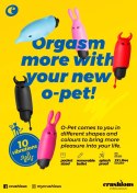 CRUSHIOUS O-PET Rabbit: Zmysłowy Mini Wibrator z 10 Trybami Stymulacji – Różowy