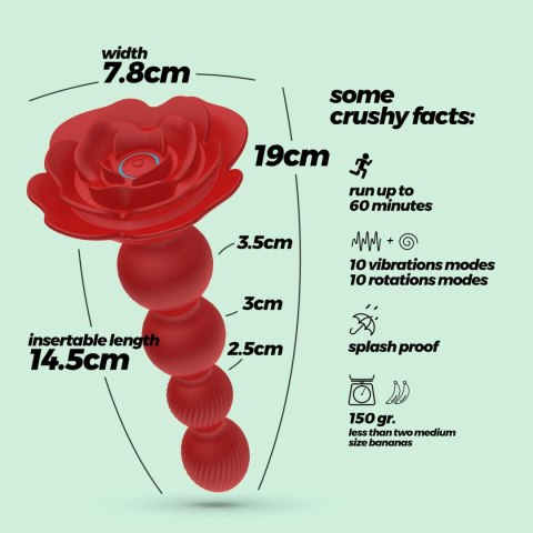 Crushious Rosaline – Obrotowy Plug Analny ze Zdalnym Sterowaniem