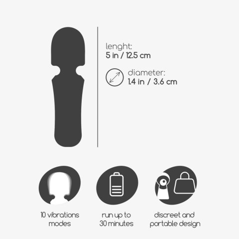 CRUSHIOUS Wanda Mini – Luksusowy Masażer Wand z Akumulatorem, Kolor Terakota