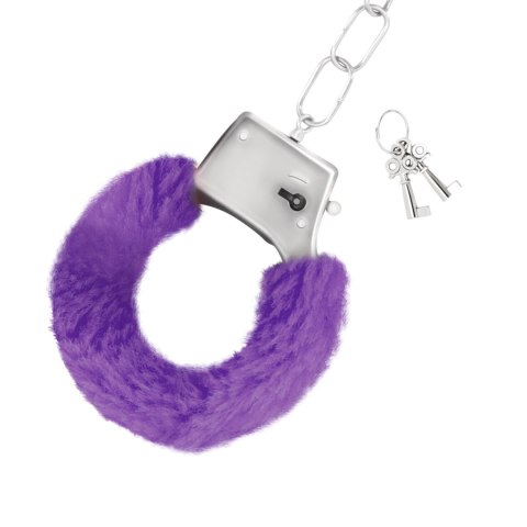 Futrzane Kajdanki Love Cuffs – Rozkoszny Fiolet
