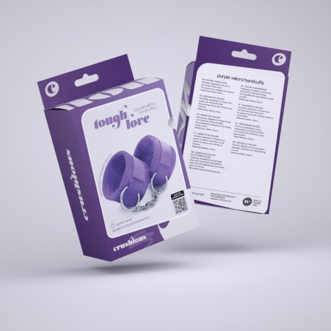 Zmysłowe Okowy na Rzep z Dodatkowym Łańcuchem 40 cm – Urzekająca Purpura