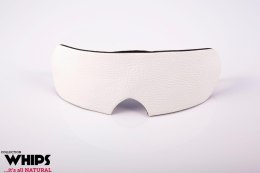 Elegancka Biała Maska na Oczy z Naturalnej Skóry