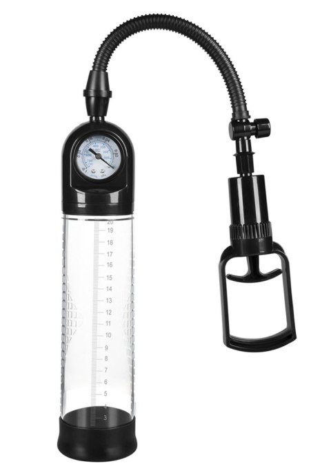 Pompka Penisa MASTER Powerpump – Czerń i Przejrzystość