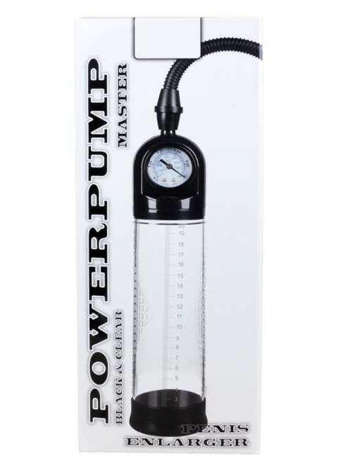 Pompka Penisa MASTER Powerpump – Czerń i Przejrzystość