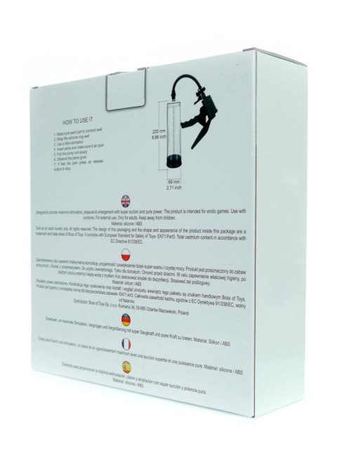 Erotyczna Pompka Powiększająca PRO 02 - Przezroczysta