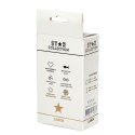 Star Collection - Czarny silikonowy korek analny L z fioletowym kamieniem
