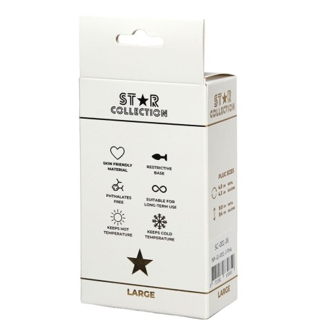 Star Collection – Luksusowy Korek Analny L z Różowego Silikonu i Eleganckim Kamieniem