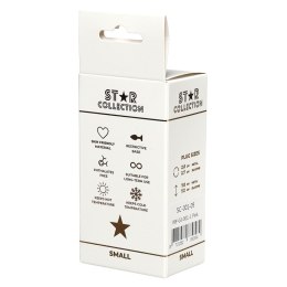 Kolekcja Star – Różowy Silikonowy Plug Analny S z Fioletowym Kryształem