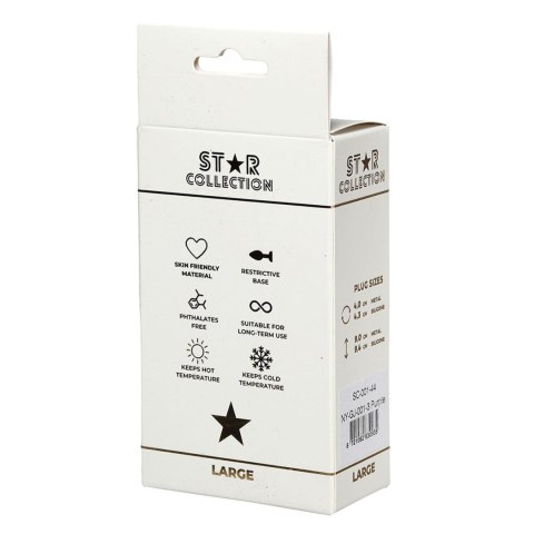 Star Collection – Luksusowy Silikonowy Korek Analny L z Fioletowym Kamieniem