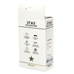Kolekcja Star - Fioletowy Silikonowy Korek Analny M z Jasnoróżowym Kamieniem