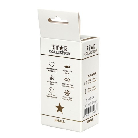 Elegancki Korek Analny Star Collection S z Fioletowym Kamieniem