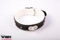 Biała Obroża BDSM z Naturalnej Skóry, 4 cm