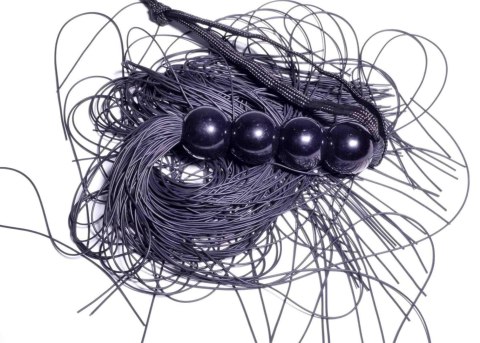 Czarny silikonowy pejcz 14'' – seria Fetish B