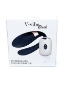 V-Vibe Czarny Wibrator dla Par z 7 Funkcjami i Bezprzewodowym Pilotem USB