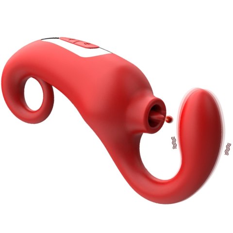Merfi: Wibrator z 10 Trybami Wibracji i Pieszczącym Języczkiem (10 Częstotliwości), Ładowany USB