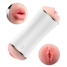 Ekskluzywny Masturbator B-Series USB – Dwustronna Interaktywna Przyjemność (Usta i Wagina) z 10 Trybami Wibracji