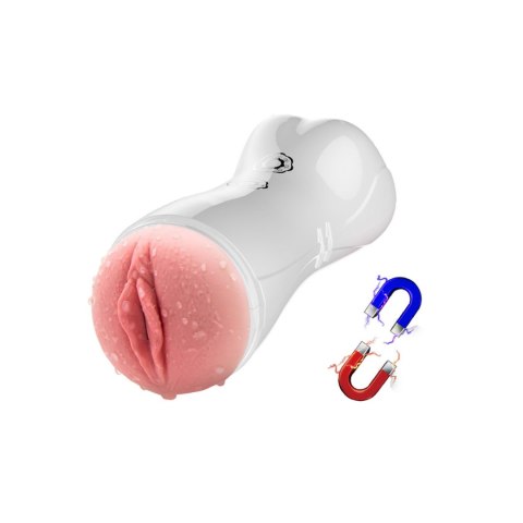 Interaktywny Kielich Masturbacyjny B-Series z 7 Trybami Wibracji, 7 Trybami Pulsacji i Dźwiękiem USB (Biały)