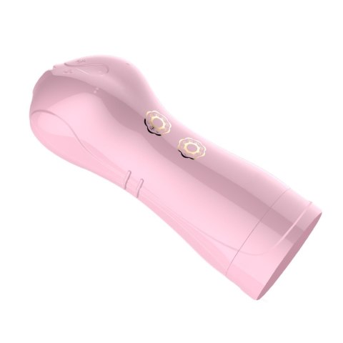 Masturbator Interaktywny z Wibracjami, Pulsacją i Dźwiękiem USB – 7+7 Funkcji (Różowy)