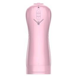 Masturbator Interaktywny z Wibracjami, Pulsacją i Dźwiękiem USB – 7+7 Funkcji (Różowy)