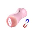 Masturbator Interaktywny z Wibracjami, Pulsacją i Dźwiękiem USB – 7+7 Funkcji (Różowy)
