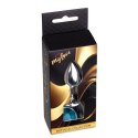 MyLove Toys – Elegancki Plug Analny Srebrny z Jasnoniebieskim Kryształkiem
