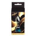 MyLove Toys – Elegancki Plug Analny Srebrny z Jasnoniebieskim Kryształkiem