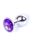 MyLove Toys - Fioletowy Korek Analny z Biżuteryjną Ozdobą
