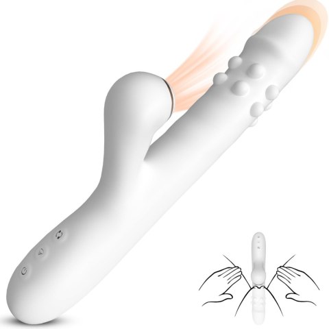 Wibrator silikonowy z 3 funkcjami rotacji i 7 trybami pieszczot języczkiem