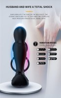 Luksusowy Masażer Prostaty z Funkcją Grzania i 7 Trybami Wibracji, Czarny
