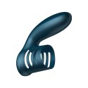 Niebieski Wibrujący Pierścień Silikonowy z 7 Funkcjami USB