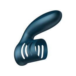 Niebieski Wibrujący Pierścień Silikonowy z 7 Funkcjami USB