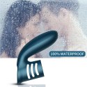 Niebieski Wibrujący Pierścień Silikonowy z 7 Funkcjami USB
