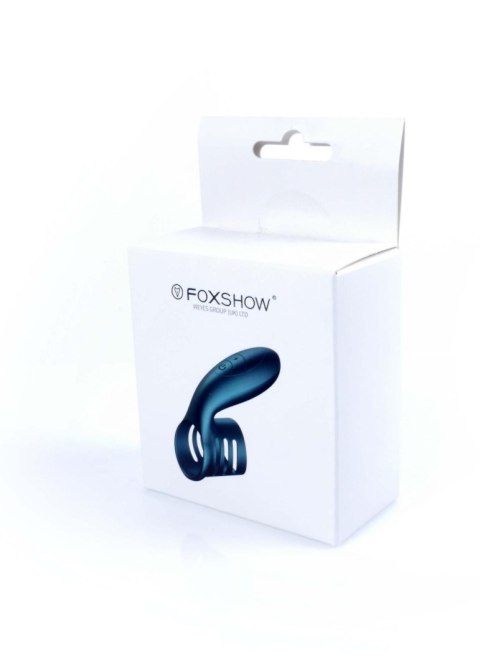 Niebieski Wibrujący Pierścień Silikonowy z 7 Funkcjami USB