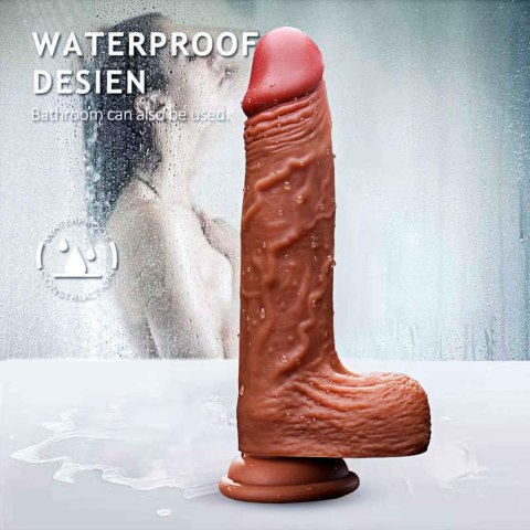 Realistyczny Wibrator Teleskopowy z Podgrzewaniem, Ruchem Obrotowym i 10 Trybami Wibracji – 21 cm