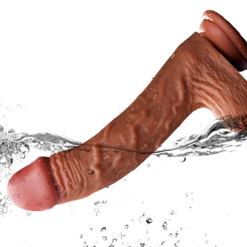 Realistyczny Wibrator Teleskopowy z Podgrzewaniem, Ruchem Obrotowym i 10 Trybami Wibracji – 21 cm