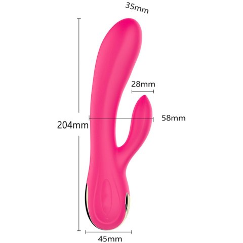 Luksusowy Wibrator Króliczek z Funkcją Grzania i 7 Trybami Wibracji USB